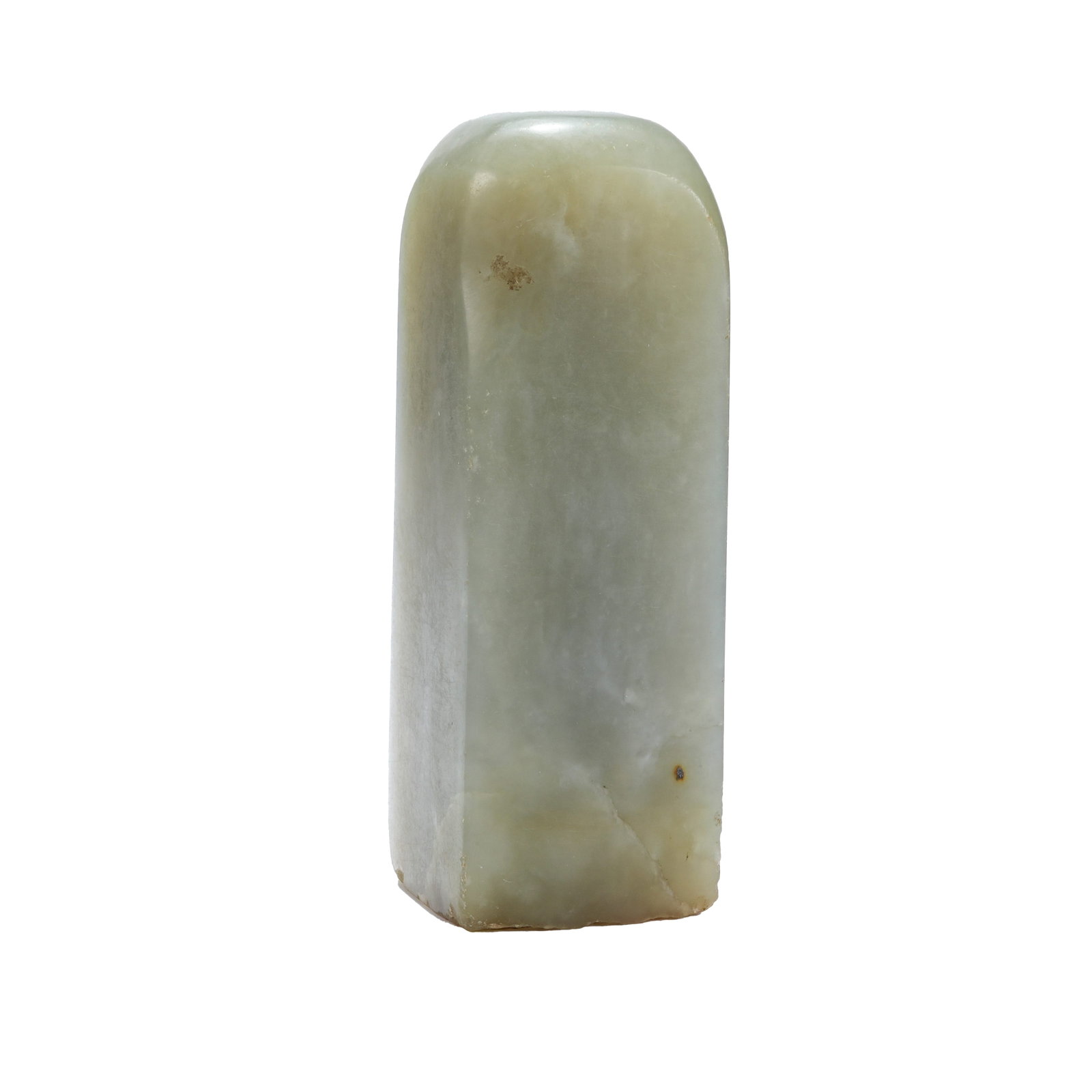 SQUARE HETIAN JADE SEAL INSCRIBED CLEAR CLOUDS AFTER FIRST SUNNY DAY, QING DYNASTY (1 of 9)