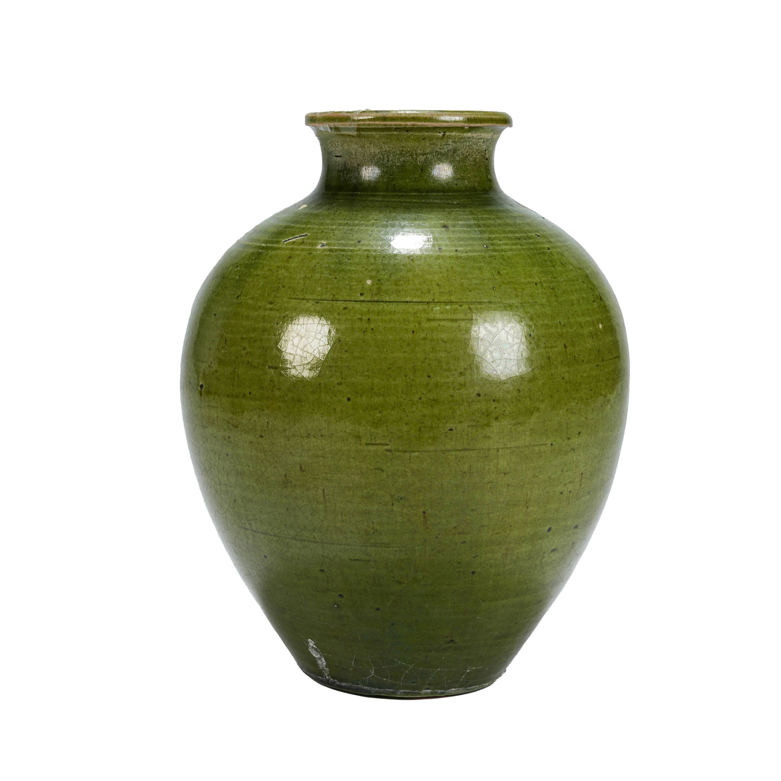 TANG DYNASTY GREEN-GLAZED JAR (1 of 9)