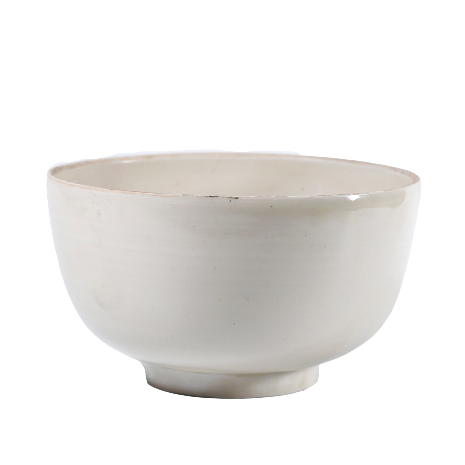DING KILN WHITE GLAZED BOWL WITH HIDDEN CARVED DOUBLE FISH PATTERN, SONG DYNASTY: This is a white-glazed bowl with concealed double fish patterns of Ding Kiln ware from the Song and Jin dynasties. It features an open mouth, curved wall and ring foot with smooth neat lines, presenti
