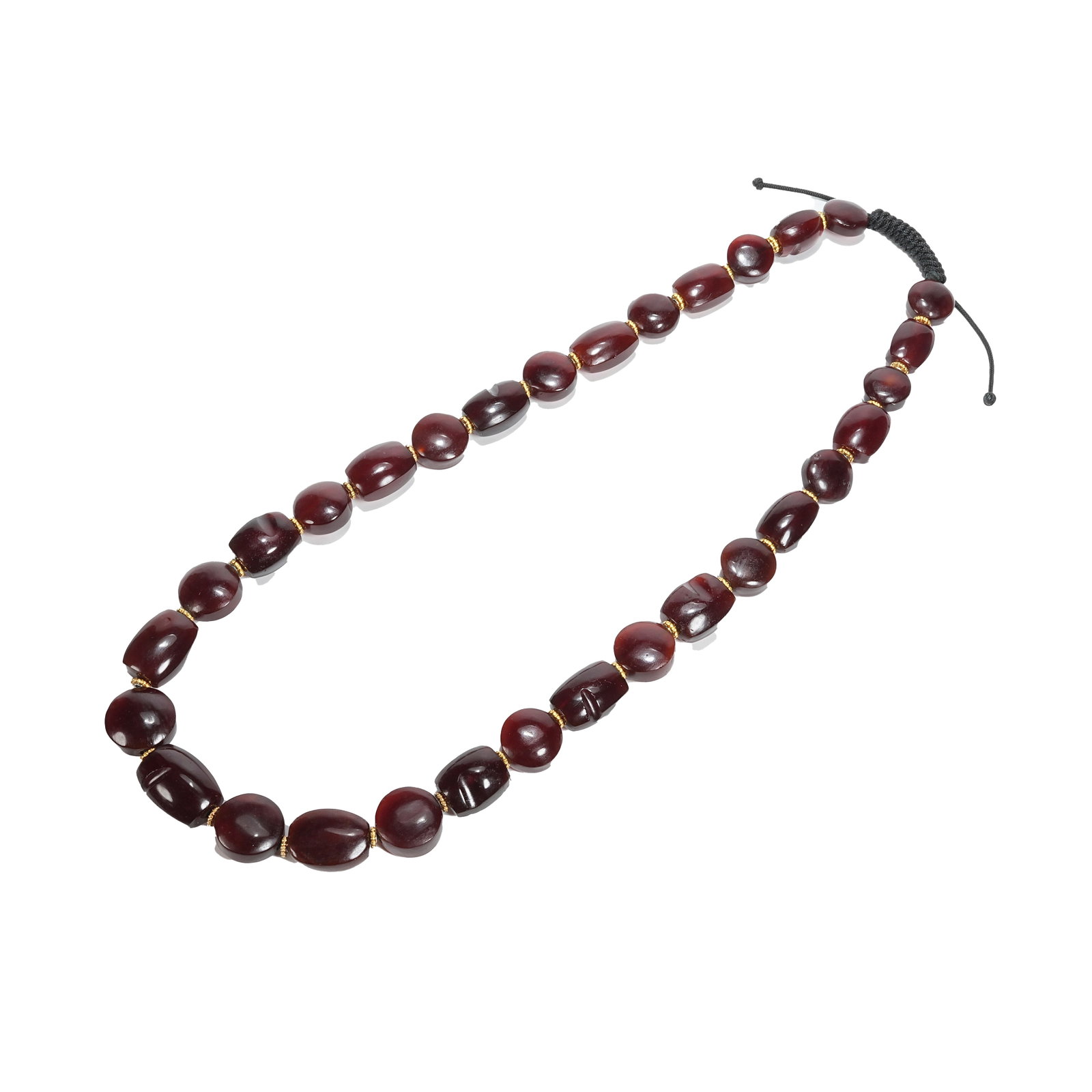 CARNELIAN BEAD NECKLACE ORNAMENT, WESTERN ZHOU DYNASTY (1 of 8)