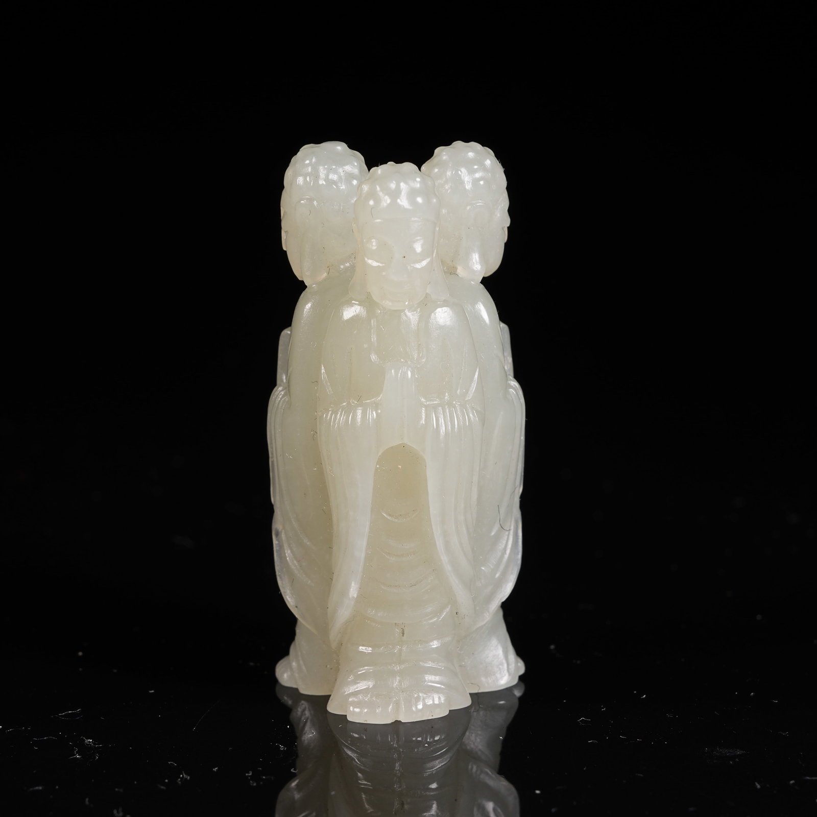 A HETIAN JADE THREE BUDDHAS PENDANT (1 of 9)