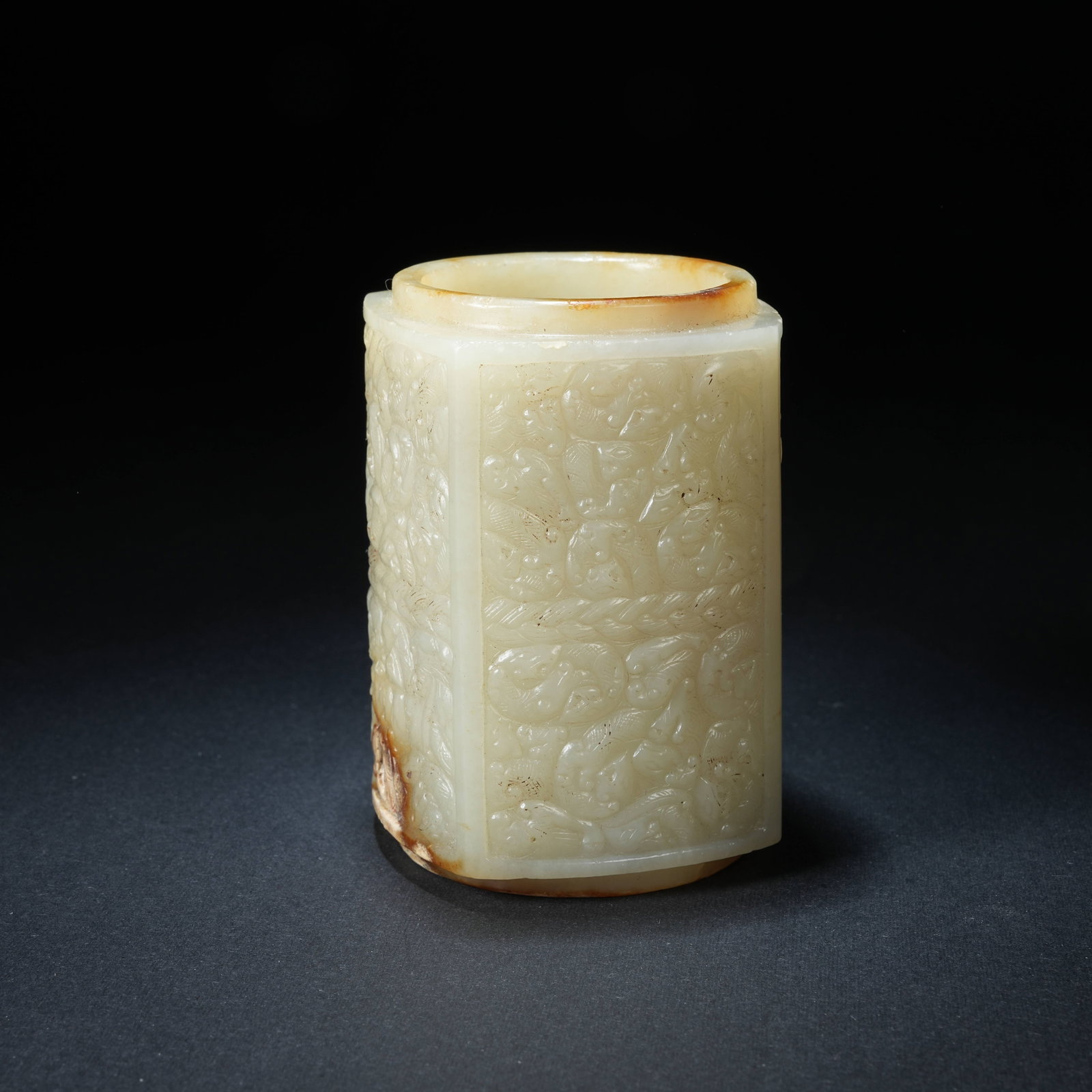 A ANCIENT JADE CONG WITH DRAGON PATTERN - 2