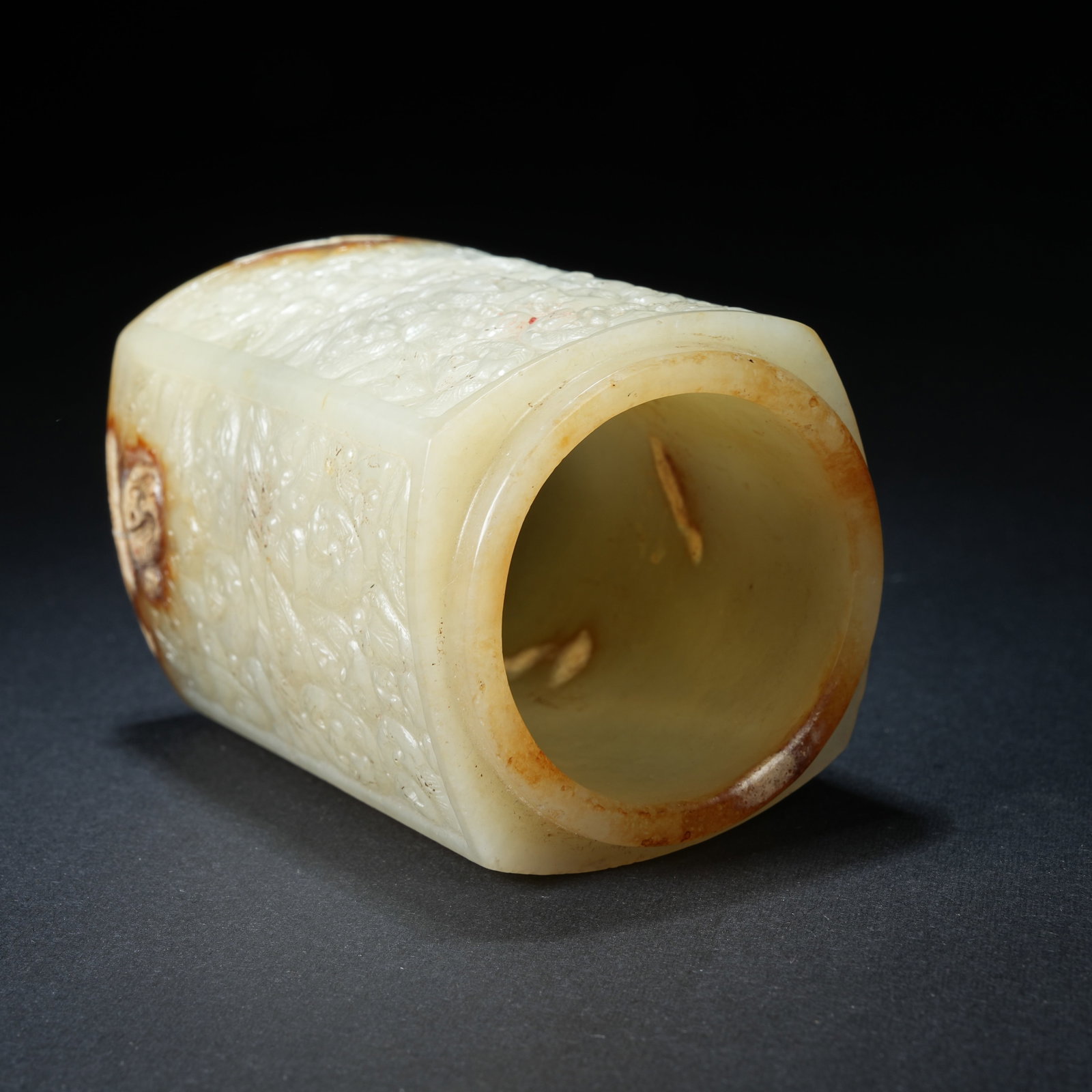 A ANCIENT JADE CONG WITH DRAGON PATTERN - 8