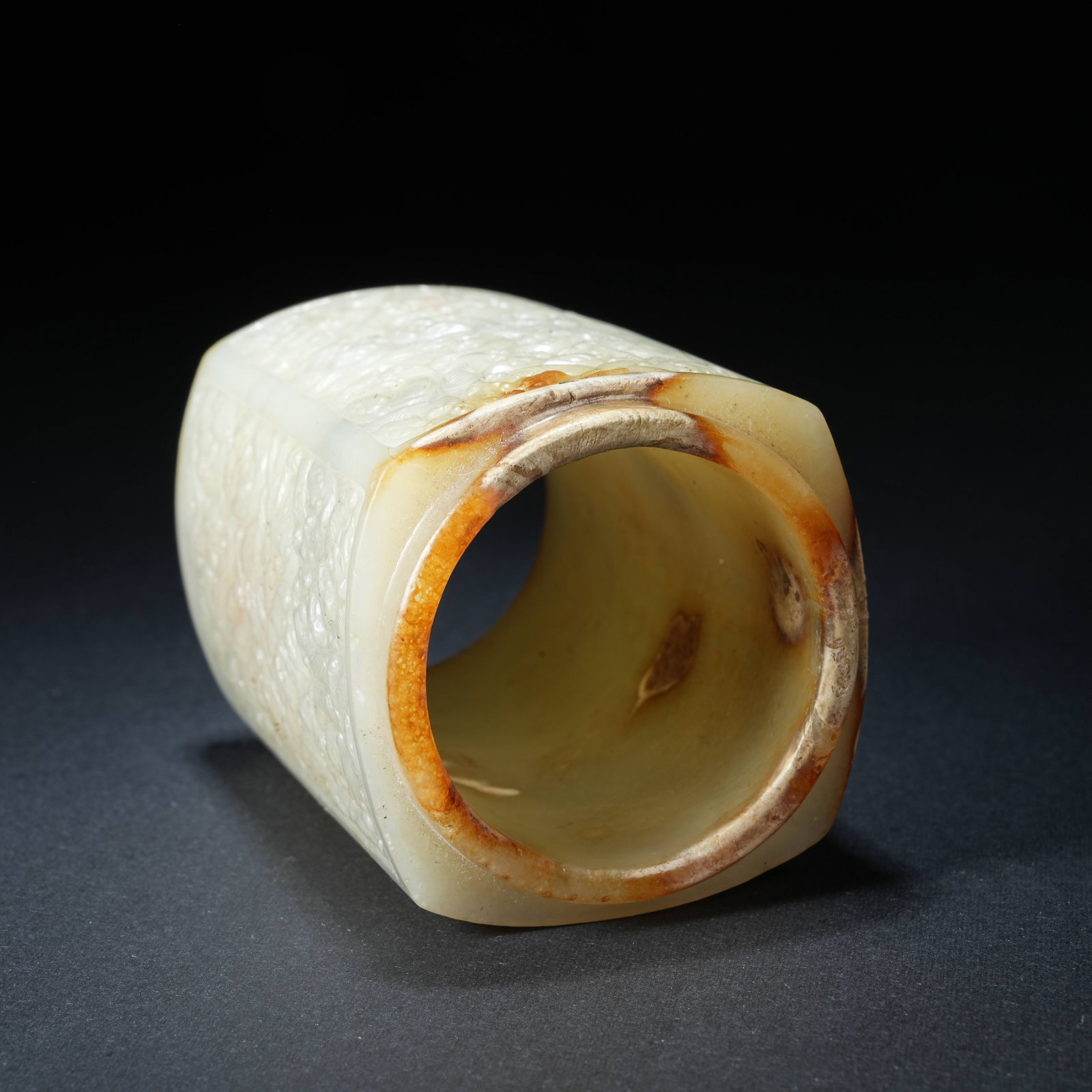 A ANCIENT JADE CONG WITH DRAGON PATTERN - 9