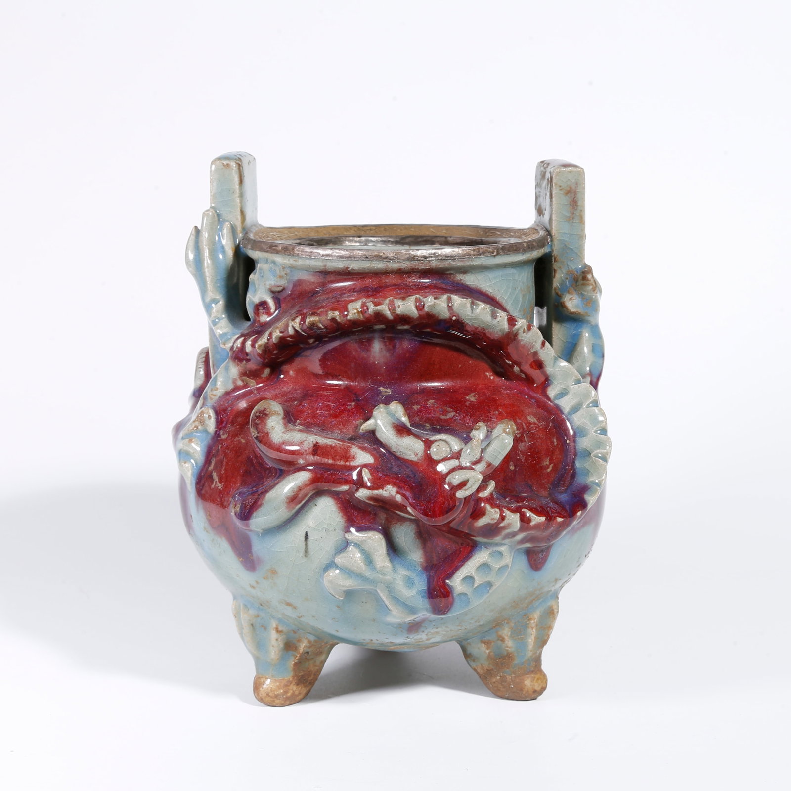 A JUN KILN UPRIGHT EAR INCENSE BURNER (1 of 10)