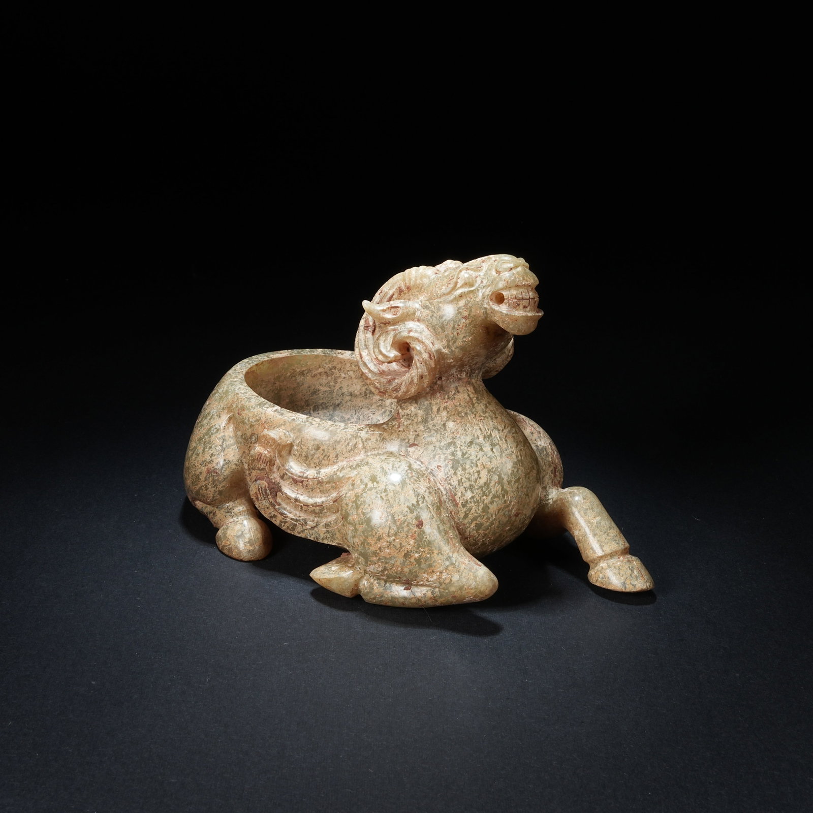 A ANCIENT JADE SHEEP-SHAPED ZUN VESSEL (1 of 9)