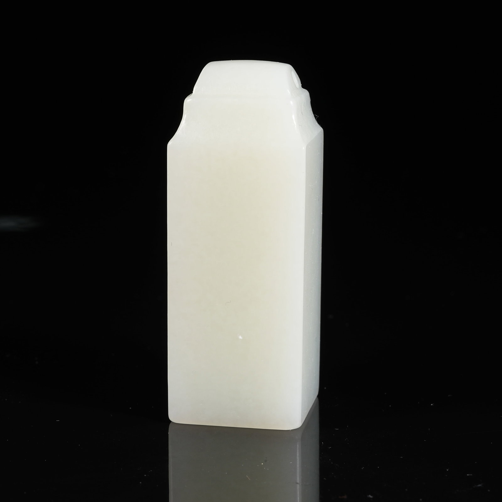 A WHITE HETIAN JADE SEAL MATERIAL (1 of 9)