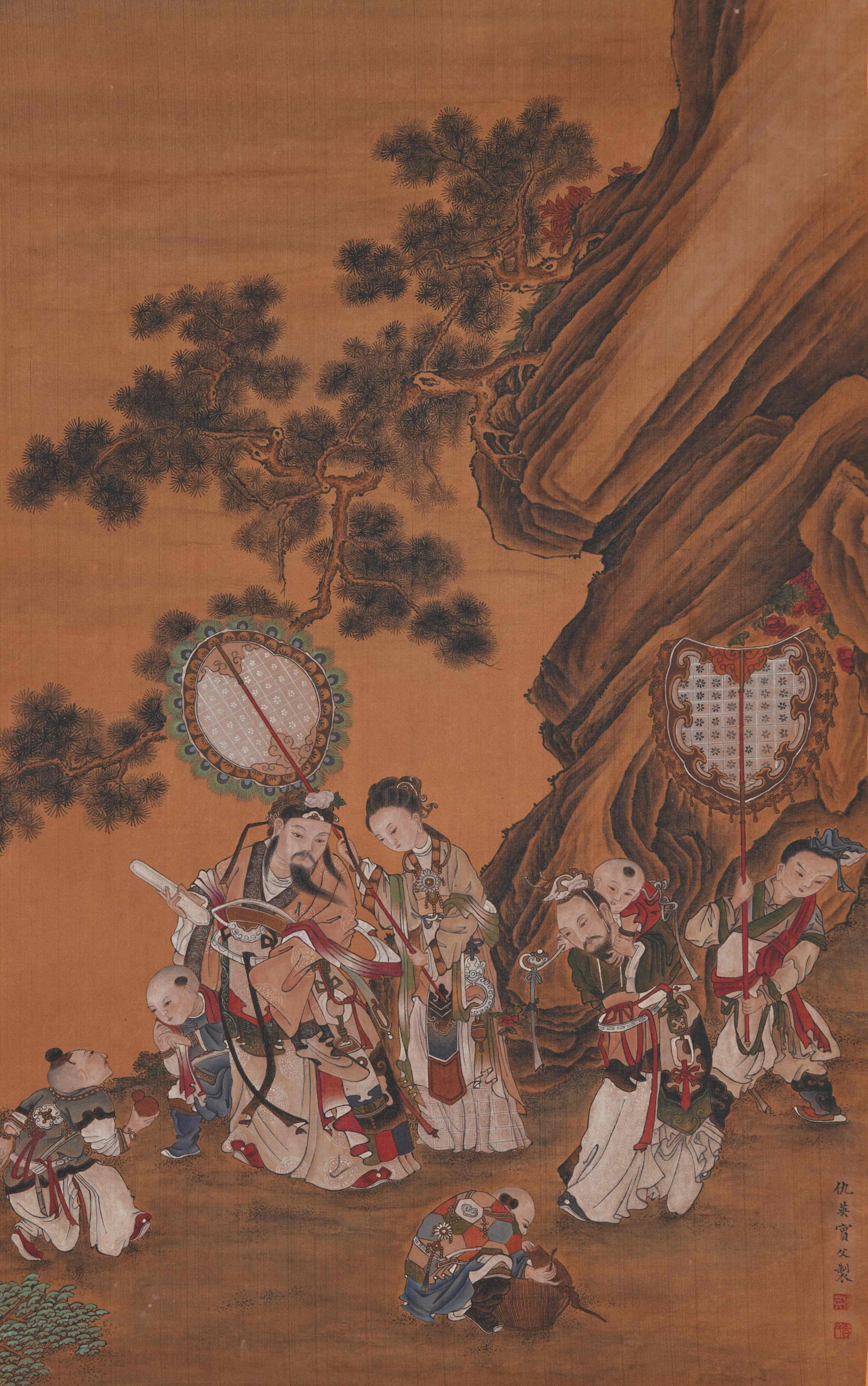 A FIGURE PAINTING ON SILK BY QIU YING.仇英 (1 of 10)