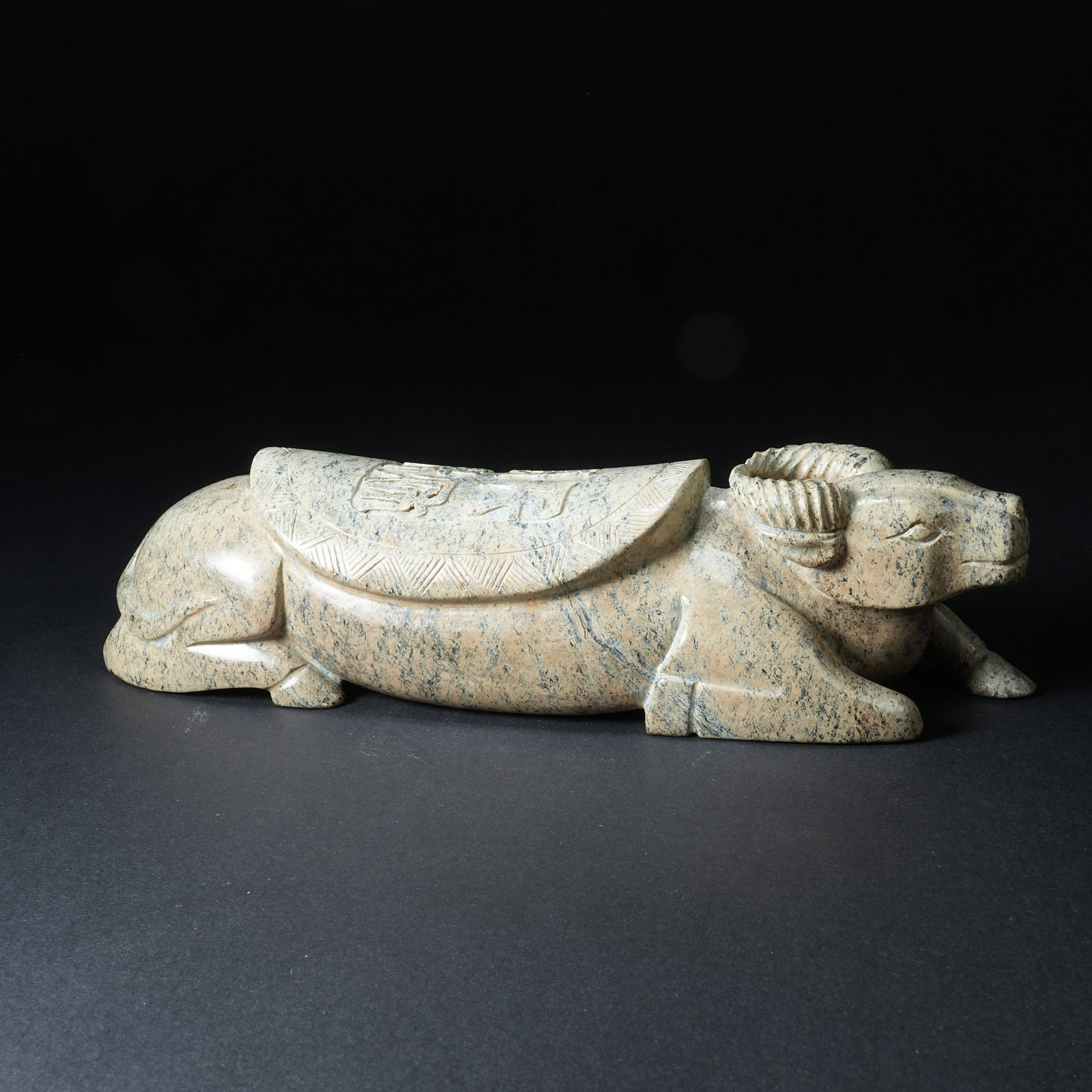A ANCIENT JADE RECLINING OX PULSE PILLOW (1 of 9)