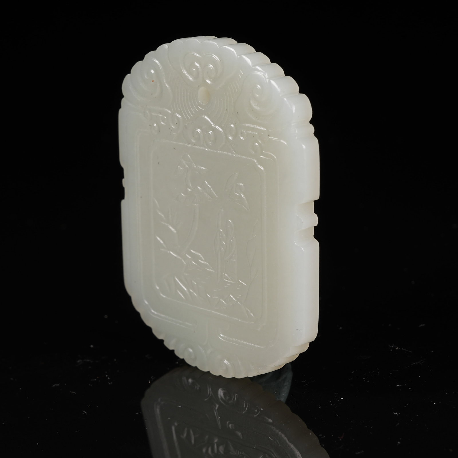 A HETIAN JADE FIGURE PATTERN PLAQUE - 5