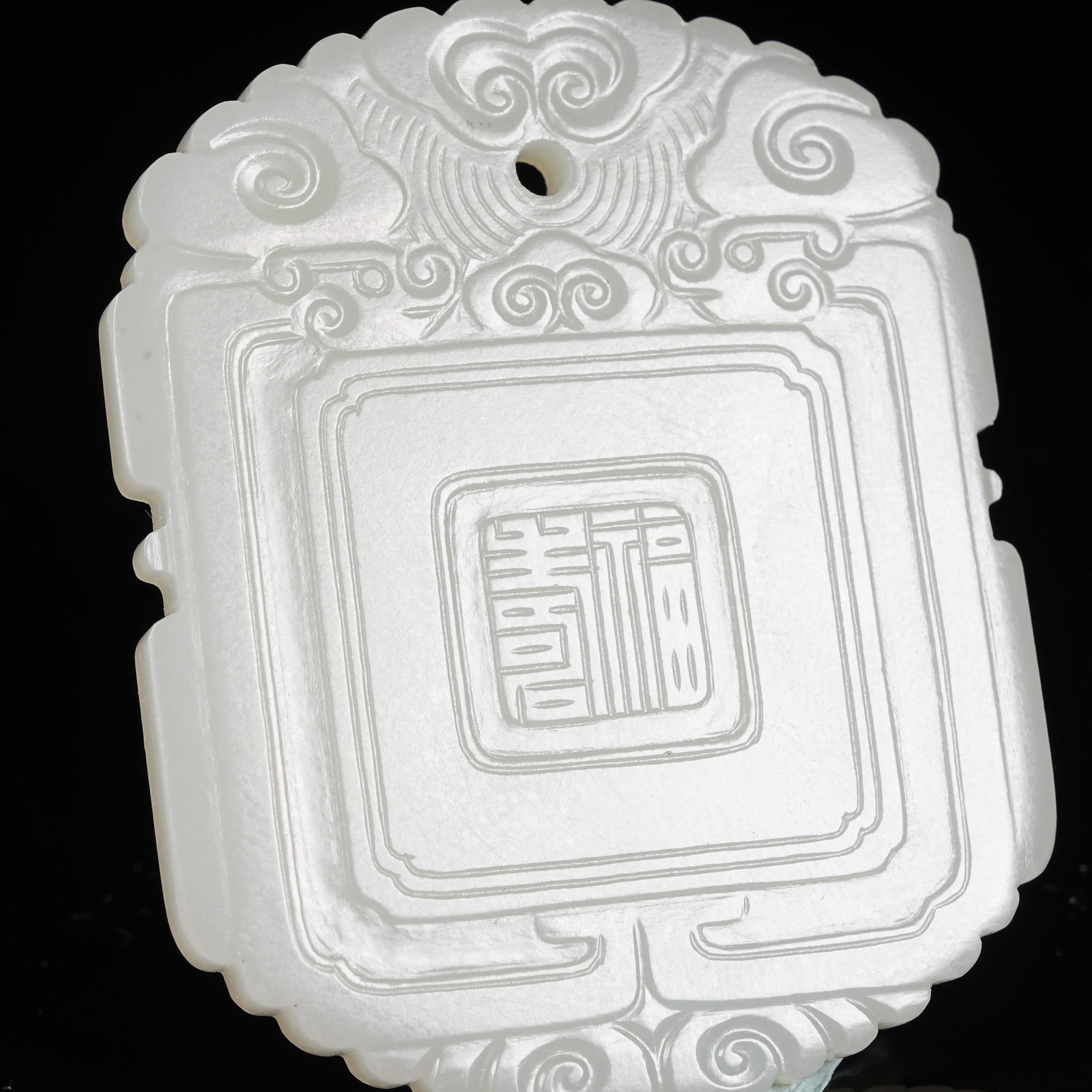 A HETIAN JADE FIGURE PATTERN PLAQUE - 6