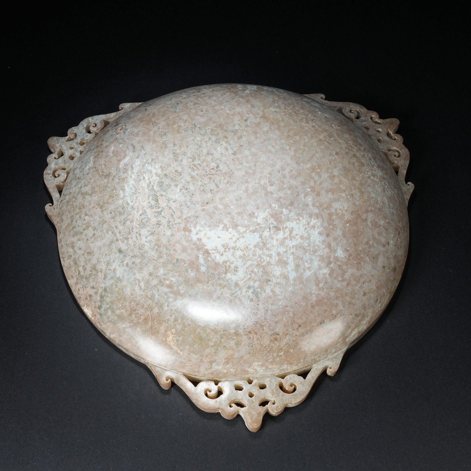 A ANCIENT JADE MIRROR WITH FOUR DIVINE BEASTS PATTERN - 9