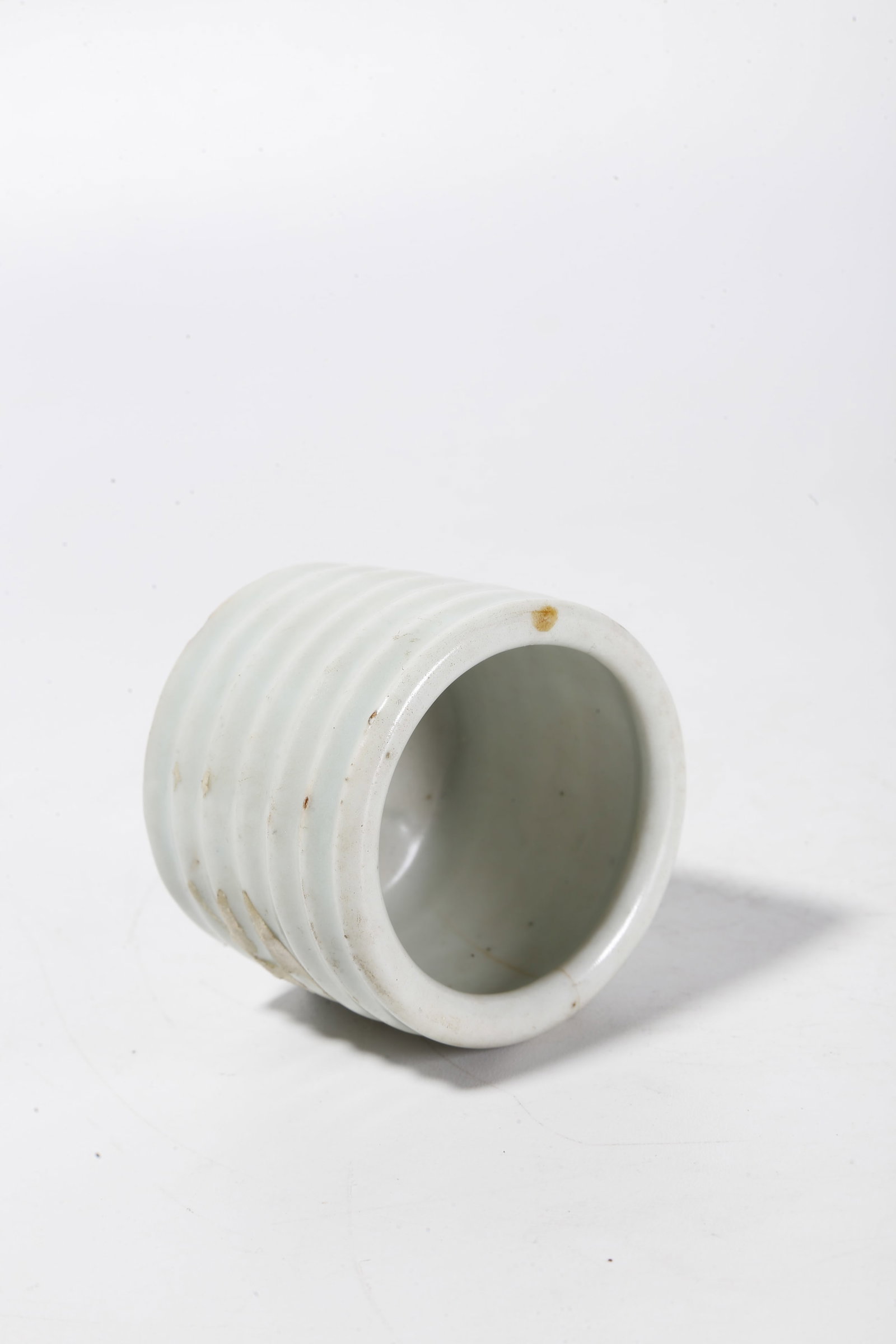 A GREEN GLAZE CENSER WITH STRING PATTERN - 7