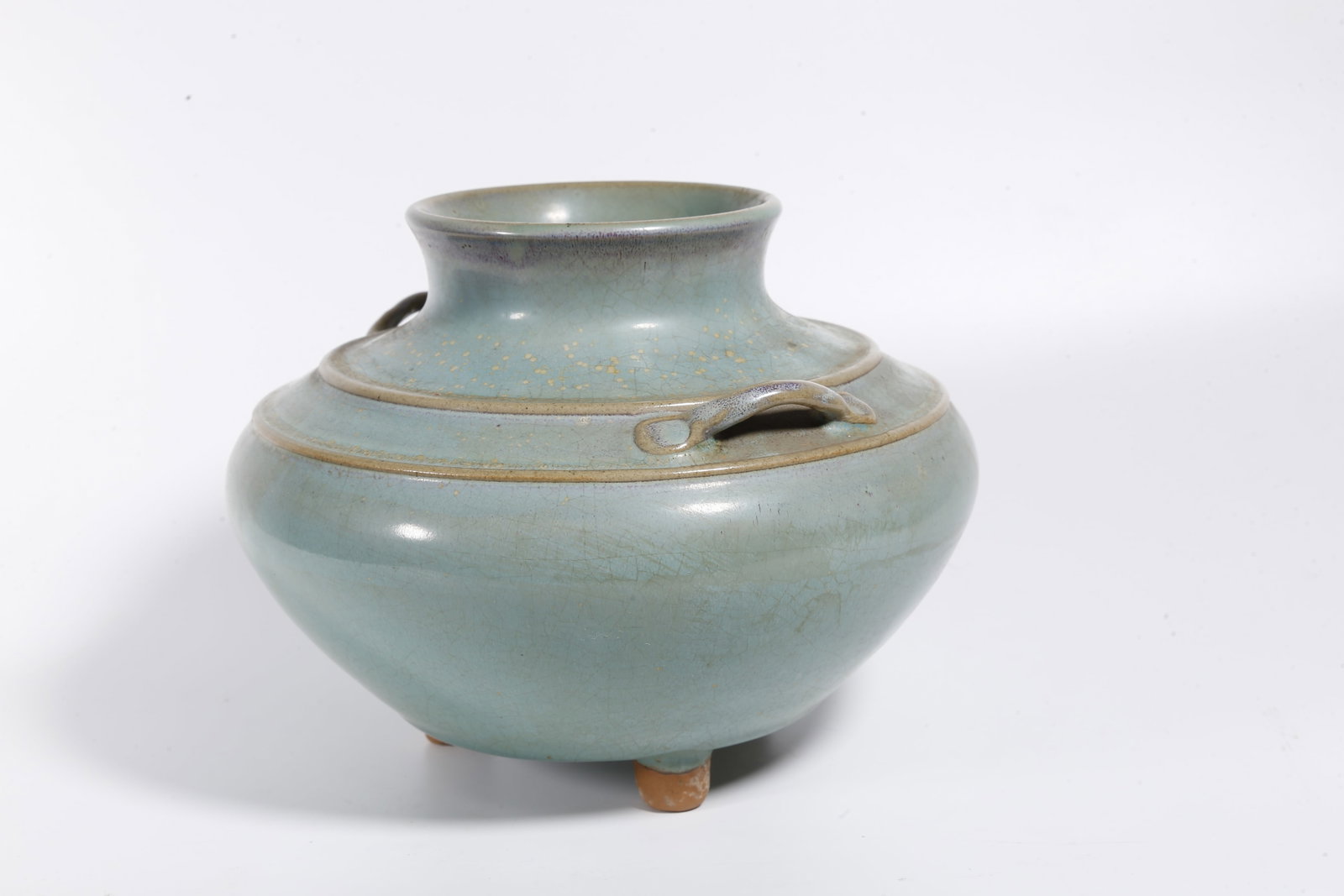 A JUN KILN DOUBLE-HANDLED JAR - 2
