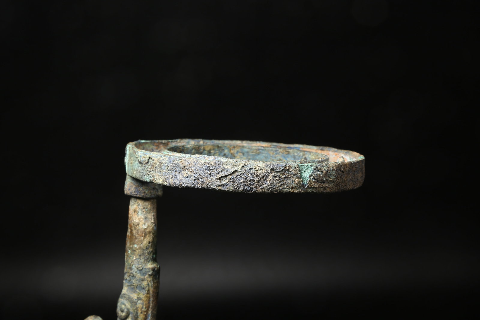 A BRONZE CANDLESTICK - 2