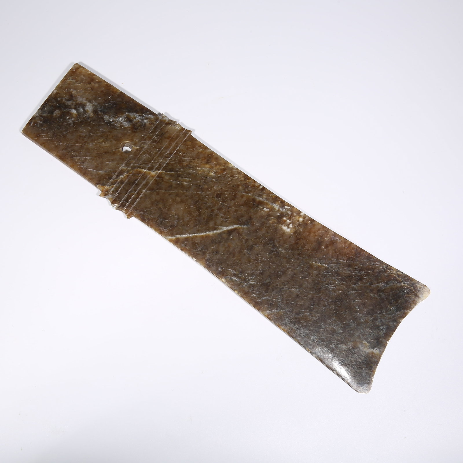 A ANCIENT JADE YAO ZHANG (IVORY SCEPTER) FROM QIJIA CULTURE: Ancient Jade Yao Zhang (Ivory Scepter) from Qijia Culture