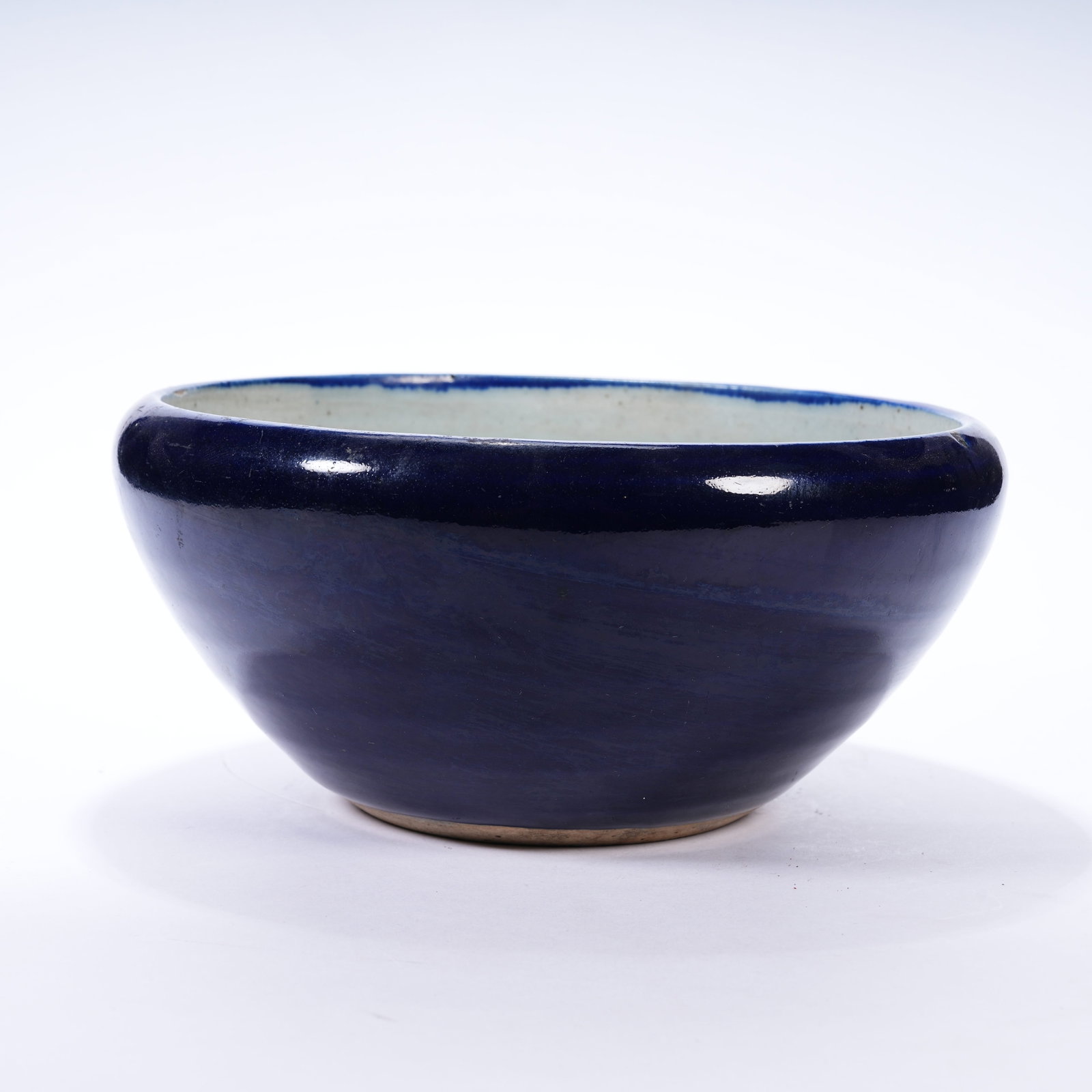 A SAPPHIRE BLUE GLAZE ALMS BOWL (1 of 10)