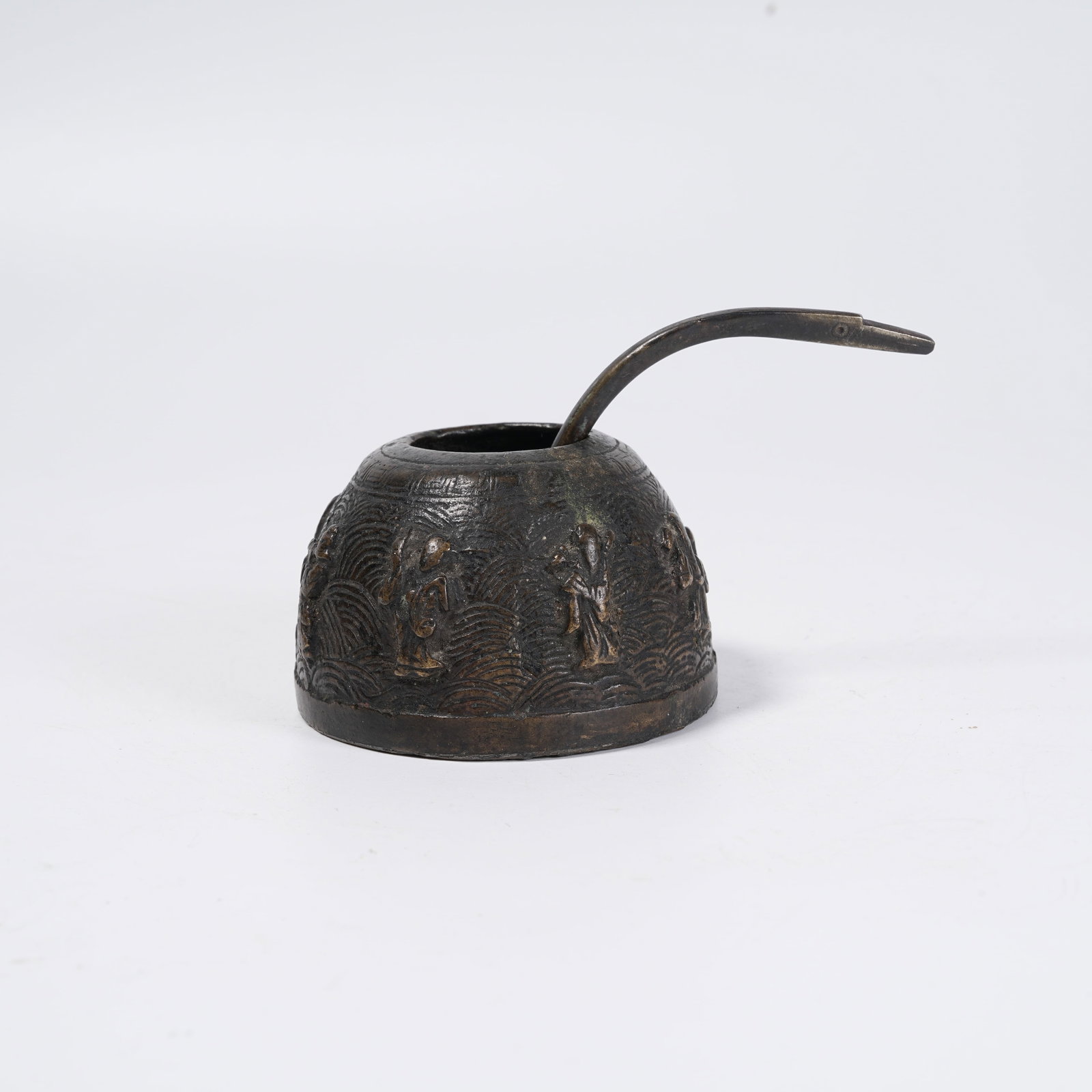 A BRONZE WATER CONTAINER WITH EIGHT IMMORTALS PATTERN (1 of 10)