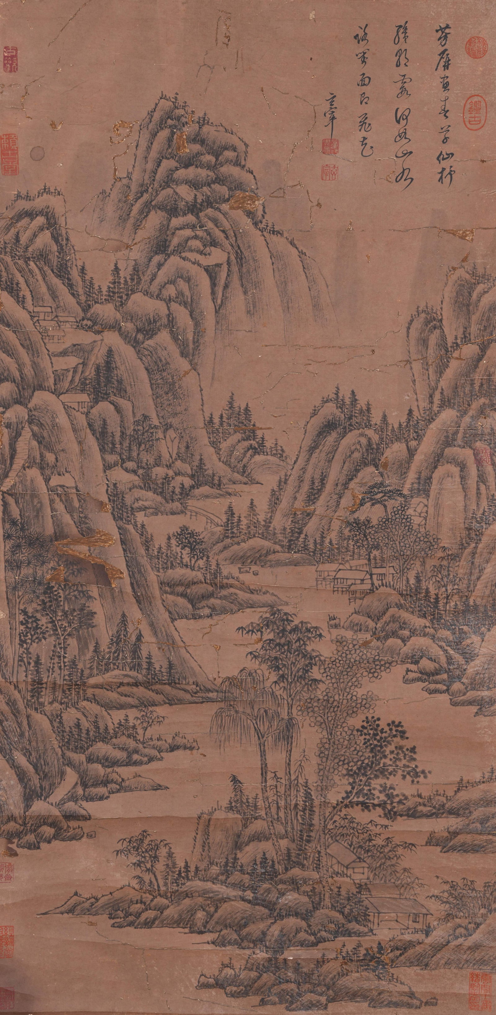 A LANDSCAPE PAINTING ON PAPER BY DONG QICHANG.董其昌 (1 of 11)