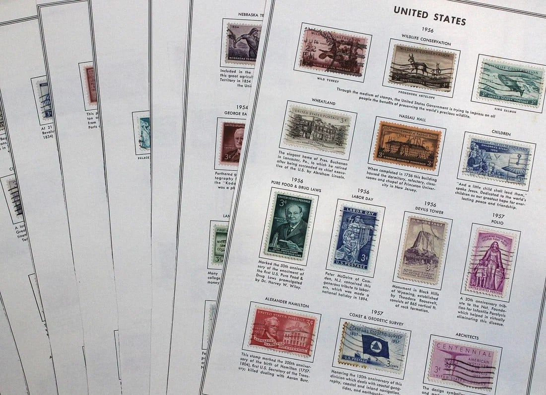 U.S.A. SELECTION OF STAMPS ISSUED BETWEEN 1950 - 1958, (118 STAMPS) (1 of 1)