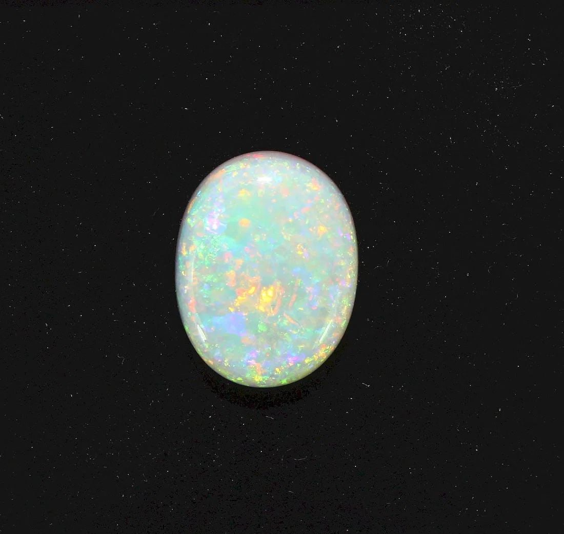 AUSTRALIAN OVAL SEMI-BLACK SOLID OPAL: Australian Oval Semi-Black Solid Opal