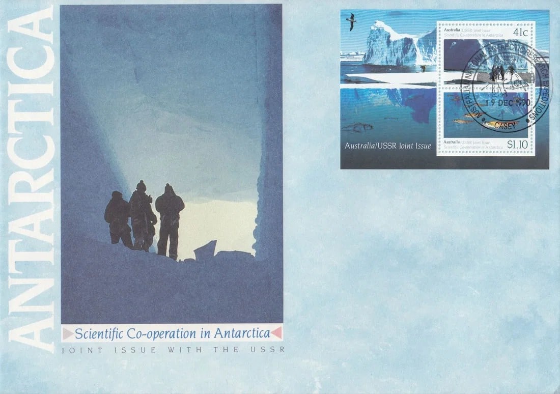 AUSTRALIA / USSR 1990 JOINT ISSUE 'ANTARCTIC TERRITORY' FIRST DAY COVERS, AS ISSUED (11 ITEMS) (1 of 2)