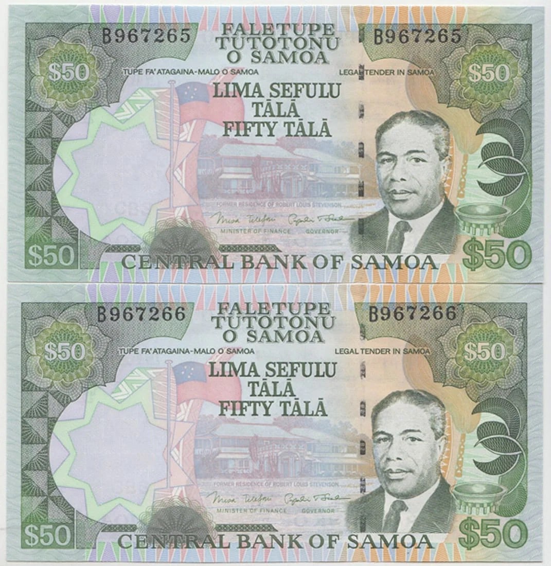 SAMOA $50 (2006), UNCIRCULATED OPQ (CONSECUTIVE PAIR) (1 of 2)