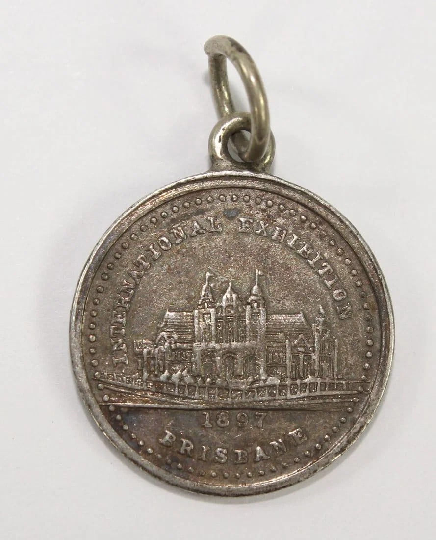 AUSTRALIA 1897 'BRISBANE INTERNATIONAL EXHIBITION' MEDALET IN SILVER