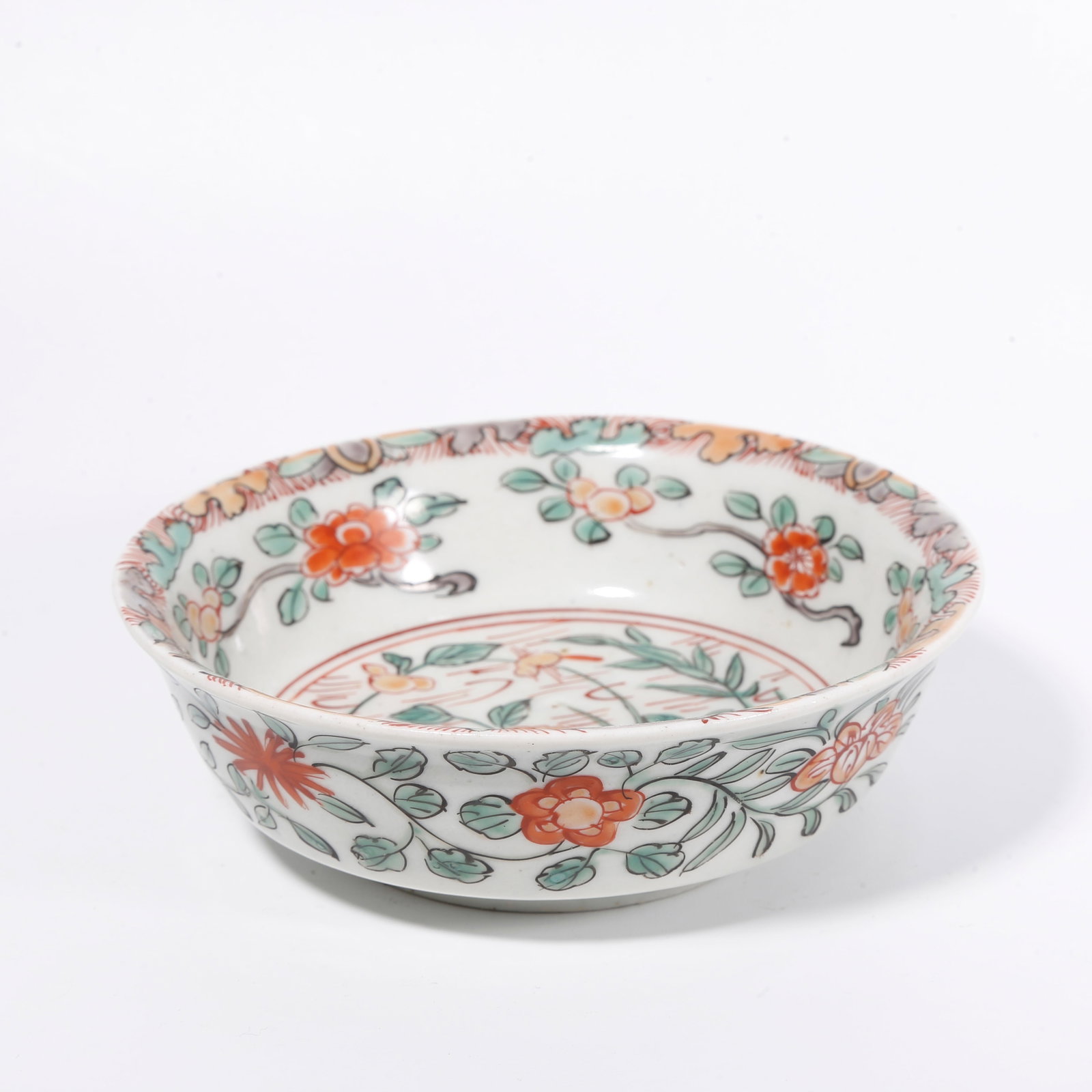 A WUCAI WASHER WITH FLORAL PATTERNS (1 of 10)
