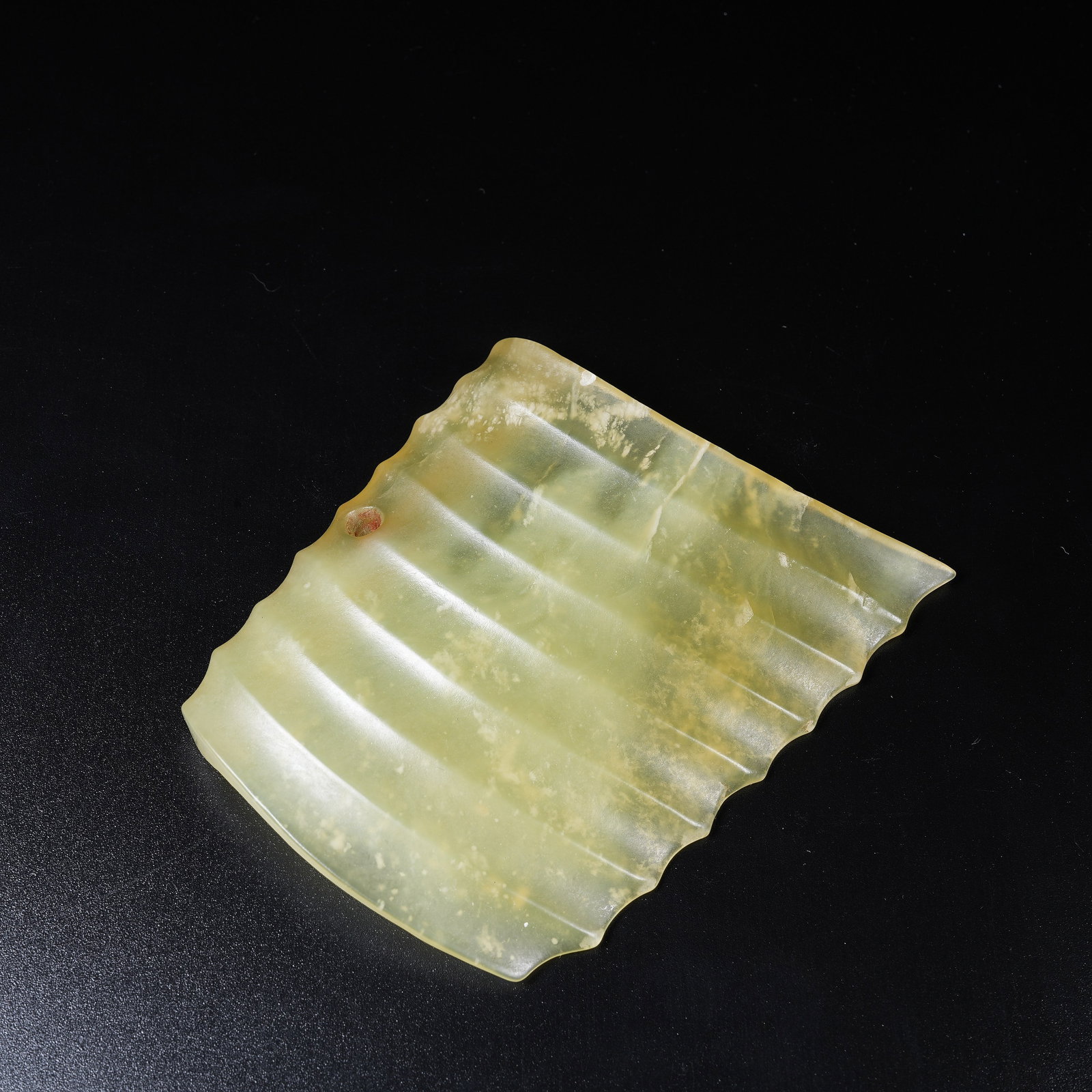 A HONGSHAN CULTURE ANCIENT JADE BOWL-SHAPED VESSEL: Hongshan Culture Ancient Jade Bowl-shaped Vessel