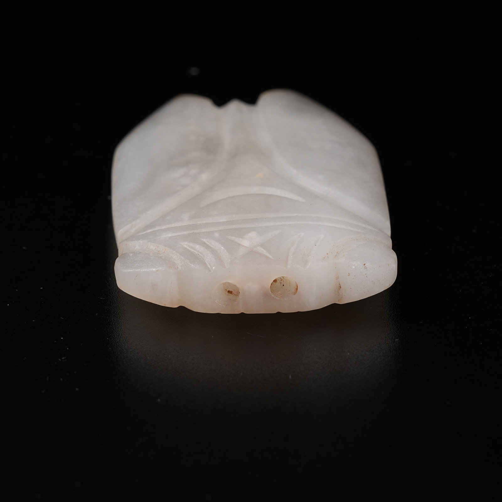 A HETIAN JADE CICADA - 4