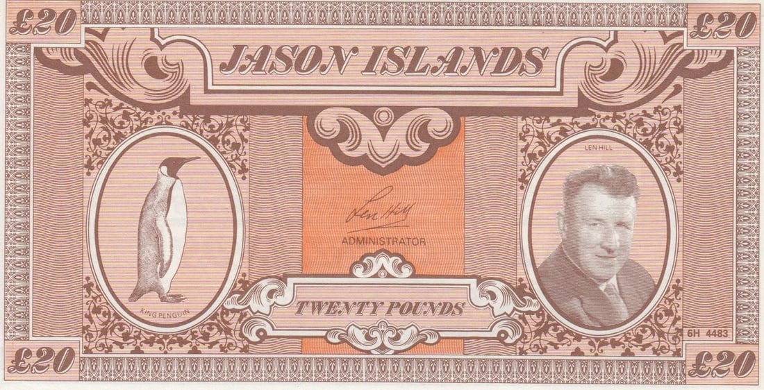 JASON ISLANDS (GREAT BRITAIN) ?20 FANTASY NOTE (1979), UNCIRCULATED (1 of 2)