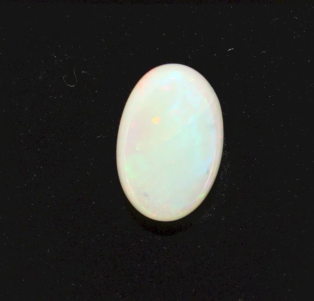 AUSTRALIAN OVAL-SHAPED SEMI-BLACK SOLID OPAL - 2