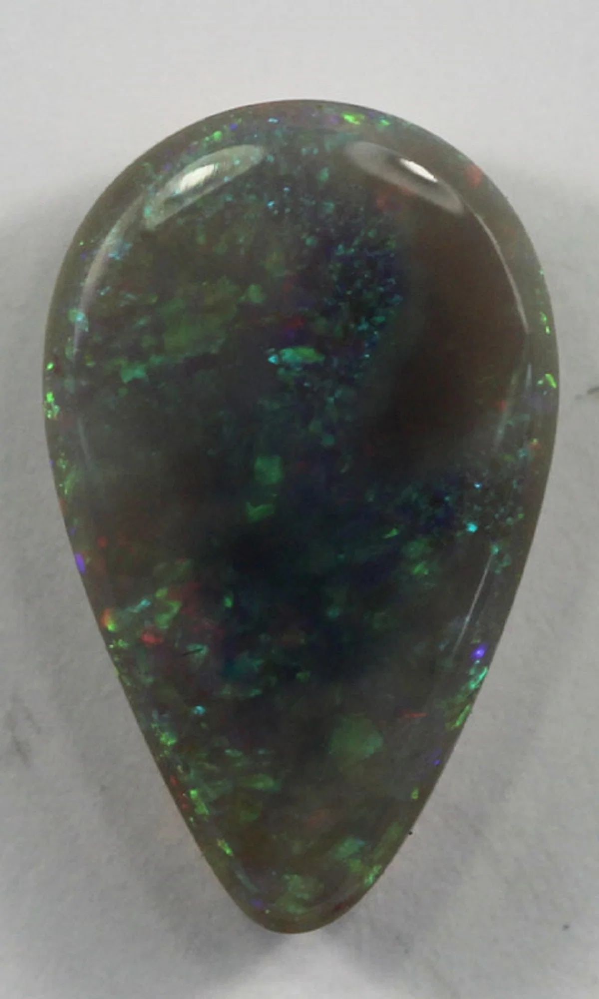 AUSTRALIAN TEARDROP SOLID SEMI-BLACK OPAL - 2