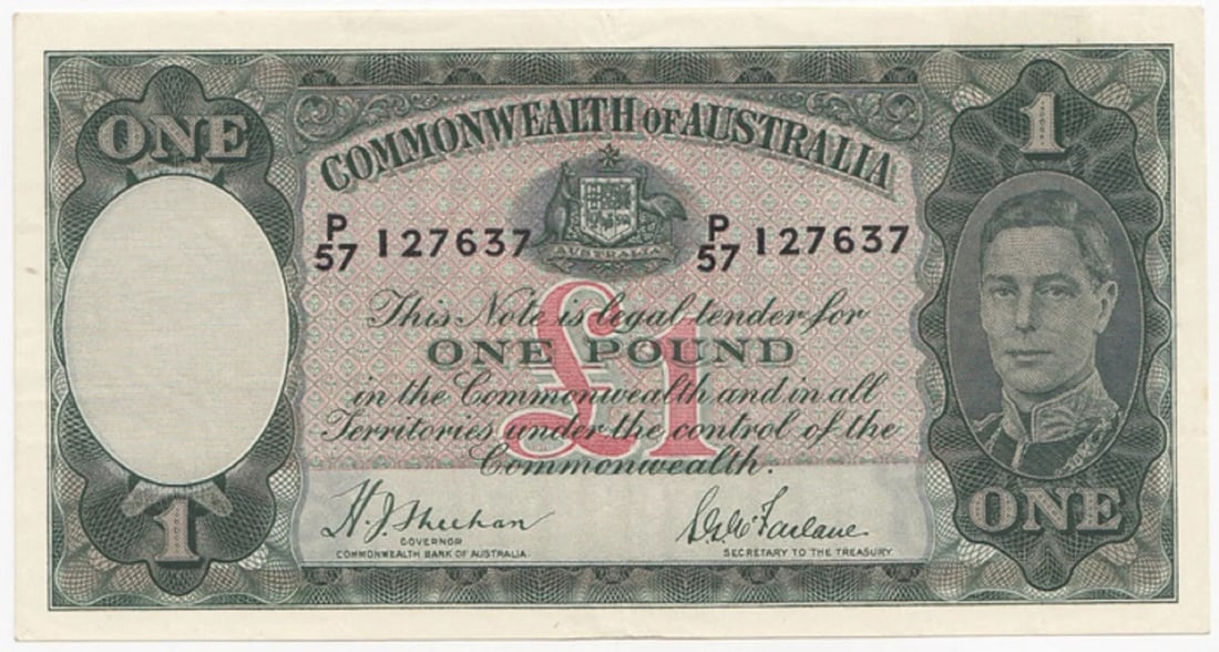 AUSTRALIA 'SHEEHAN - MCFARLANE' ?1 (1939), GOOD EXTREMELY FINE (1 of 2)