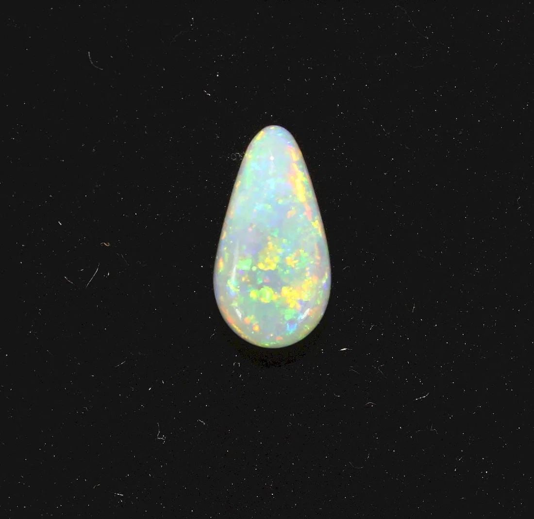 AUSTRALIAN TEARDROP SOLID SEMI-BLACK OPAL: Australian Teardrop Solid Semi-Black Opal