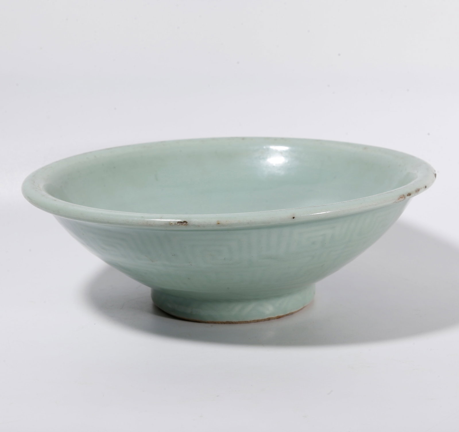 A POWDER GREEN GLAZE BOWL (1 of 9)