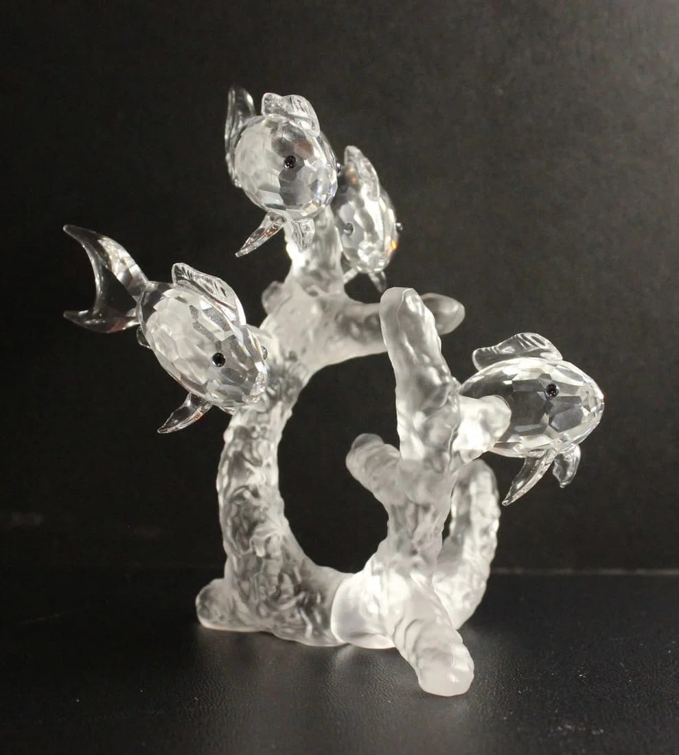 SWAROVSKI SILVER CRYSTAL SCHOOL OF FISH FIGURINE (1 of 4)