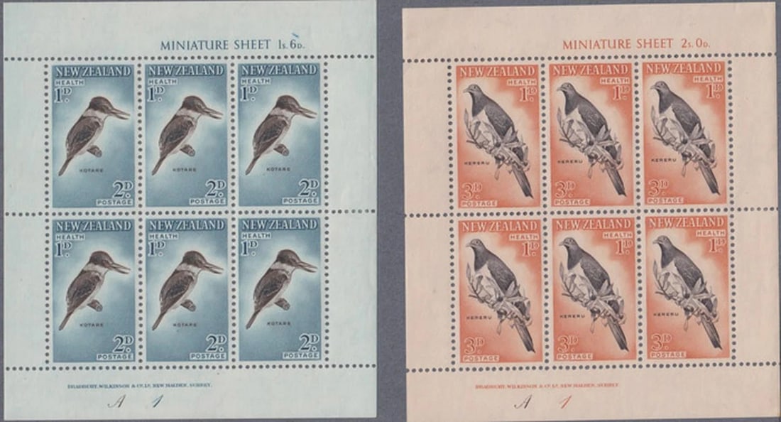 NEW ZEALAND 1960S 'HEALTH SERIES' MINIATURE STAMP SHEETS, ALL MNH (4 ITEMS): New Zealand 1960s 'Health Series' Miniature Stamp Sheets, all MNH (4 items)