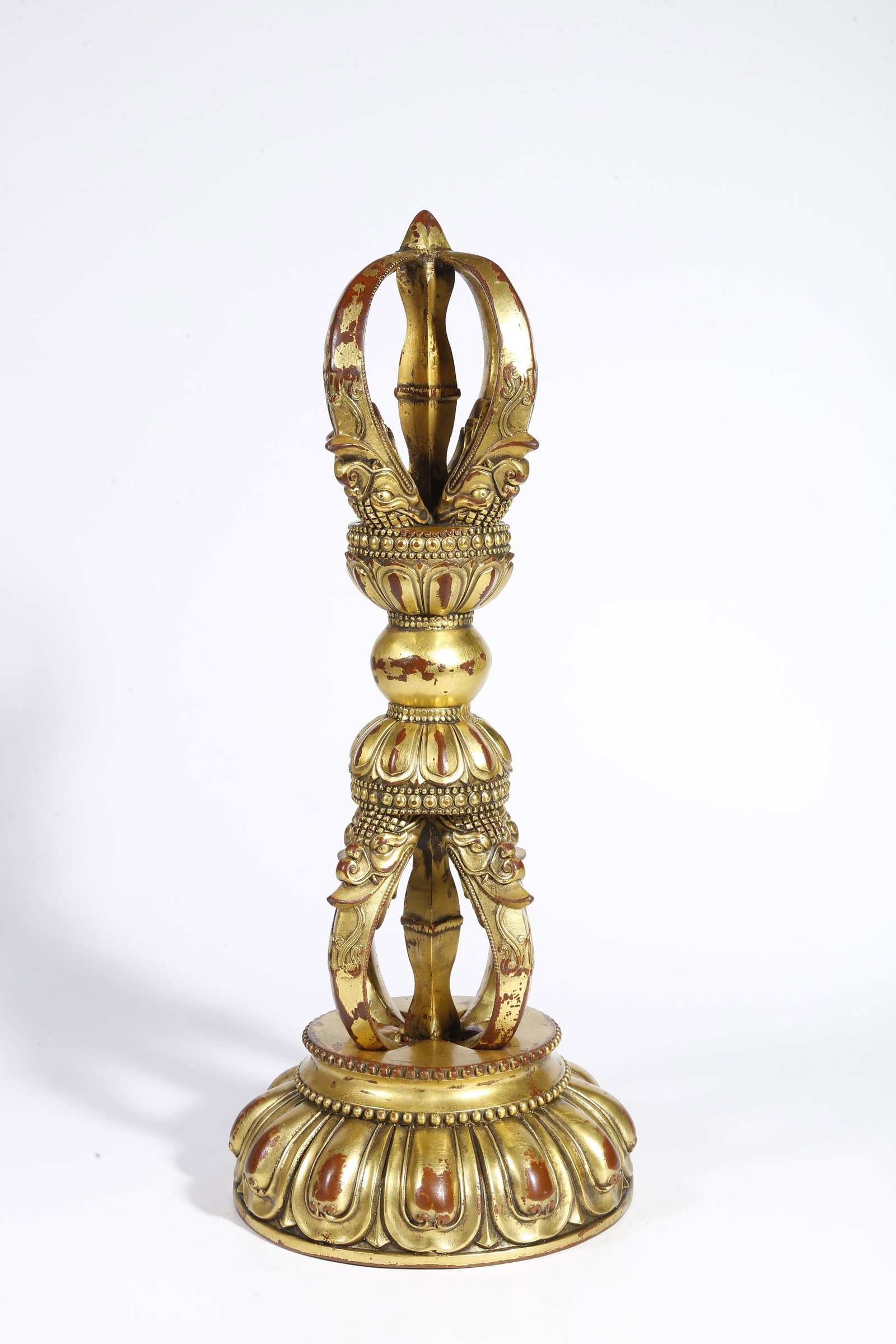 A GILT BRONZE RITUAL IMPLEMENT - 5