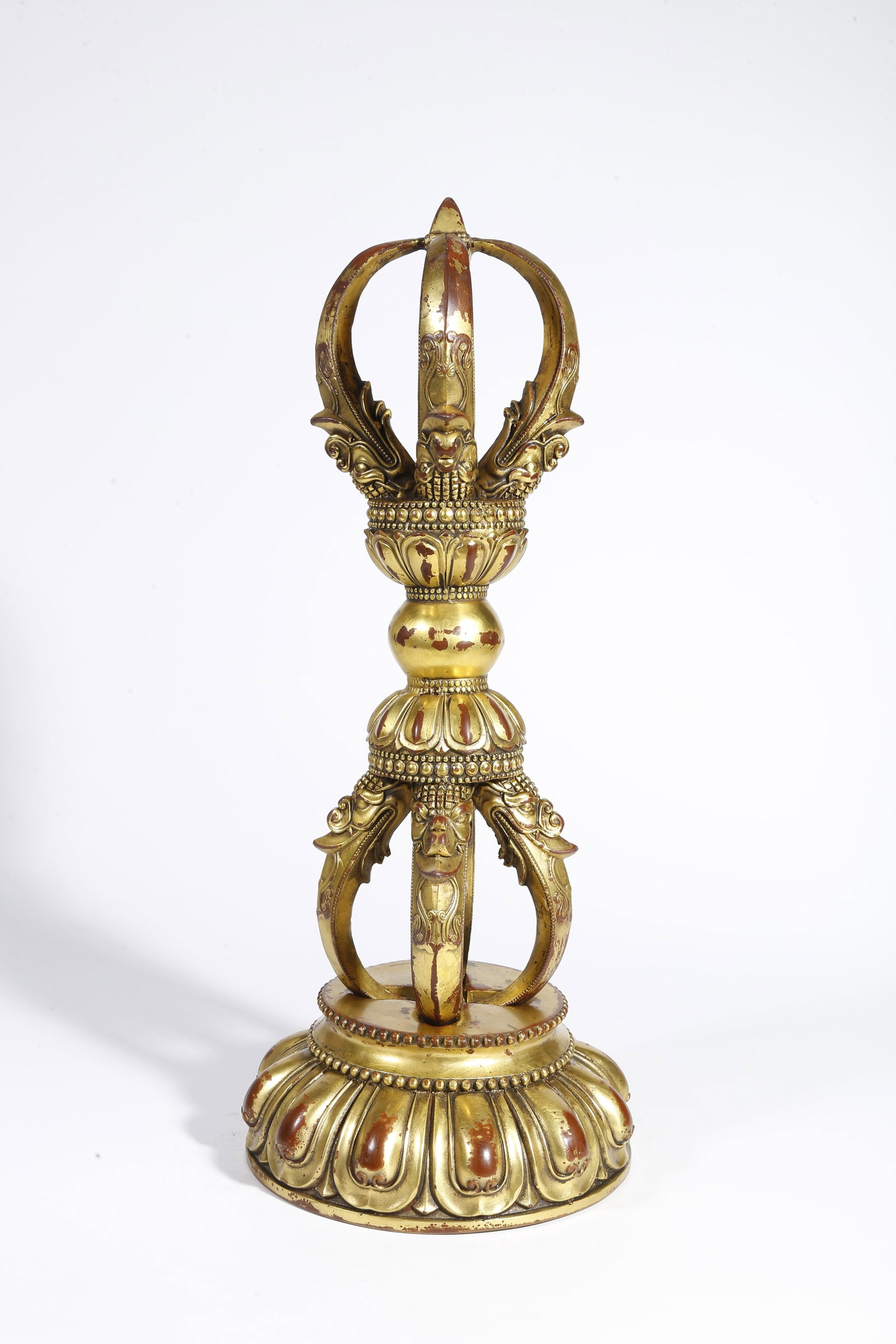A GILT BRONZE RITUAL IMPLEMENT - 6