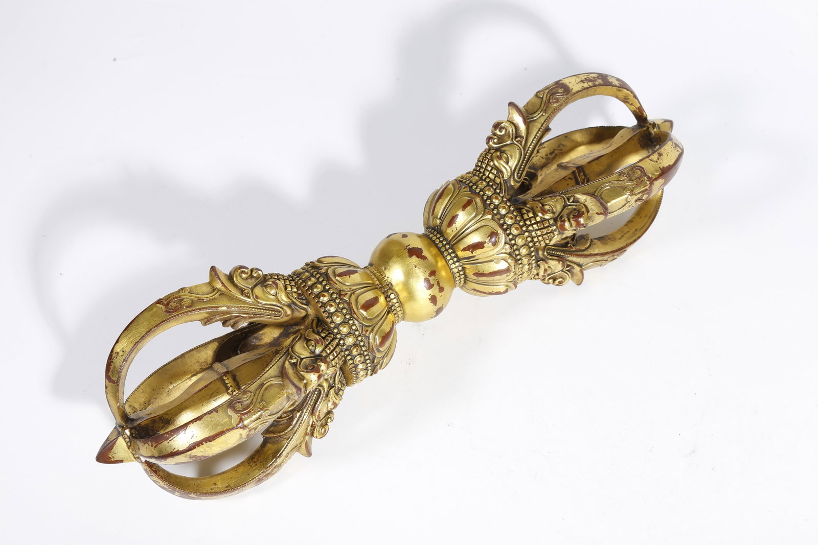 A GILT BRONZE RITUAL IMPLEMENT - 8