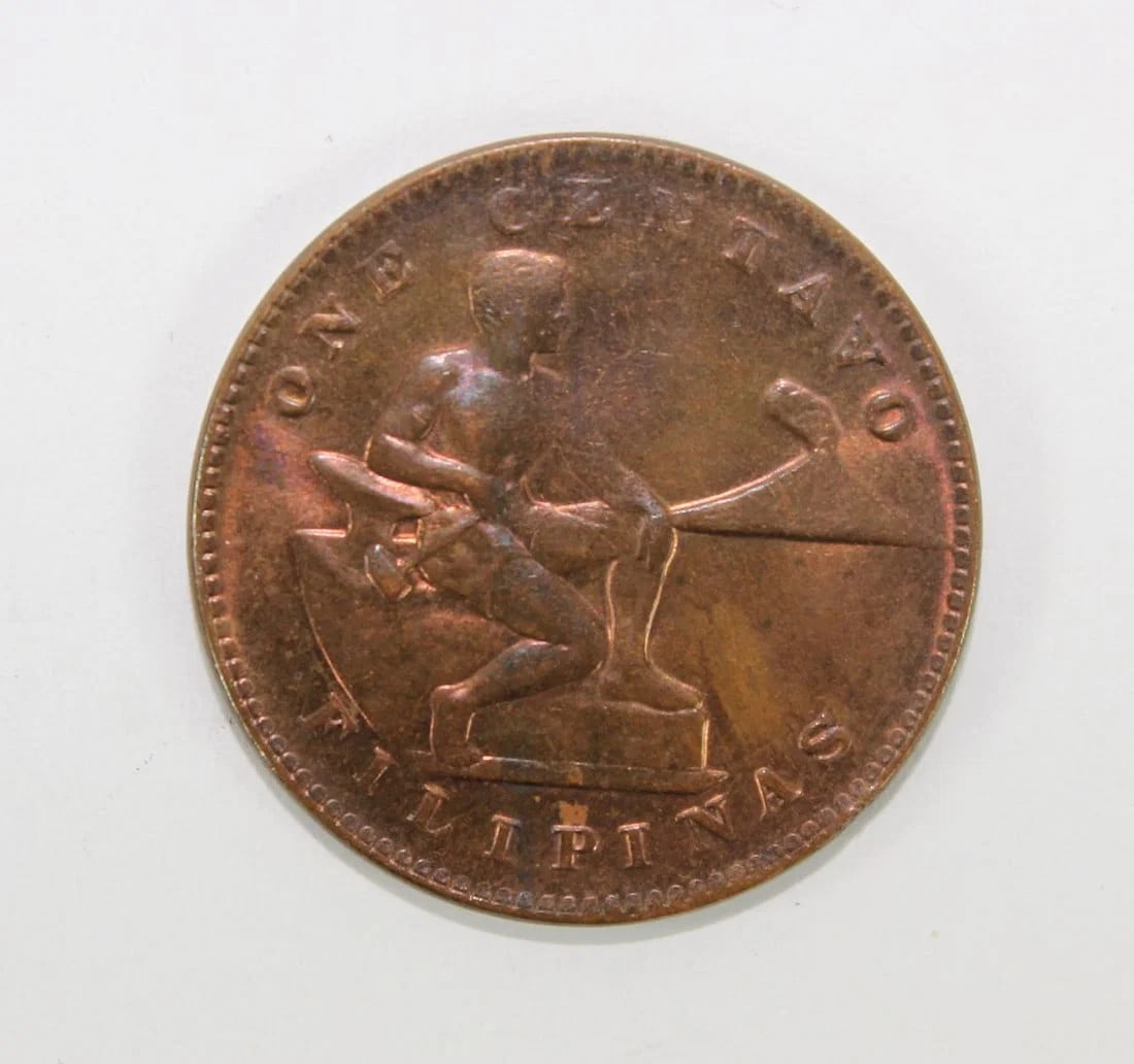 PHILIPPINES 1939 M CENTAVO, UNCIRCULATED: Philippines 1939 M Centavo, Uncirculated