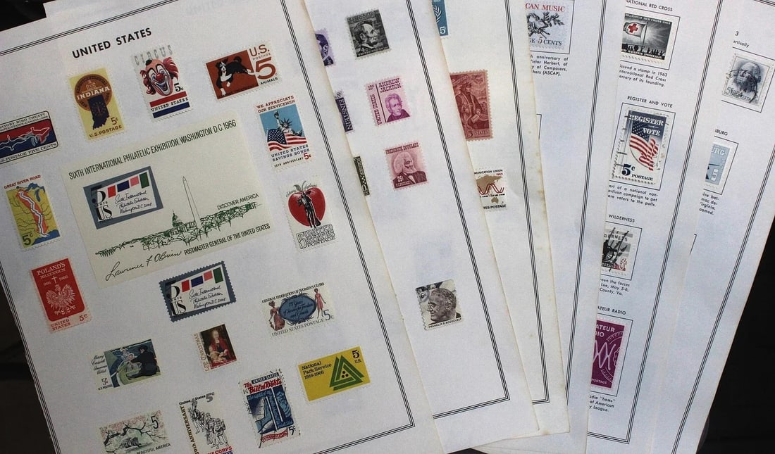 U.S.A. SELECTION OF STAMPS ISSUED BETWEEN 1963 - 1969, (171 STAMPS) (1 of 1)