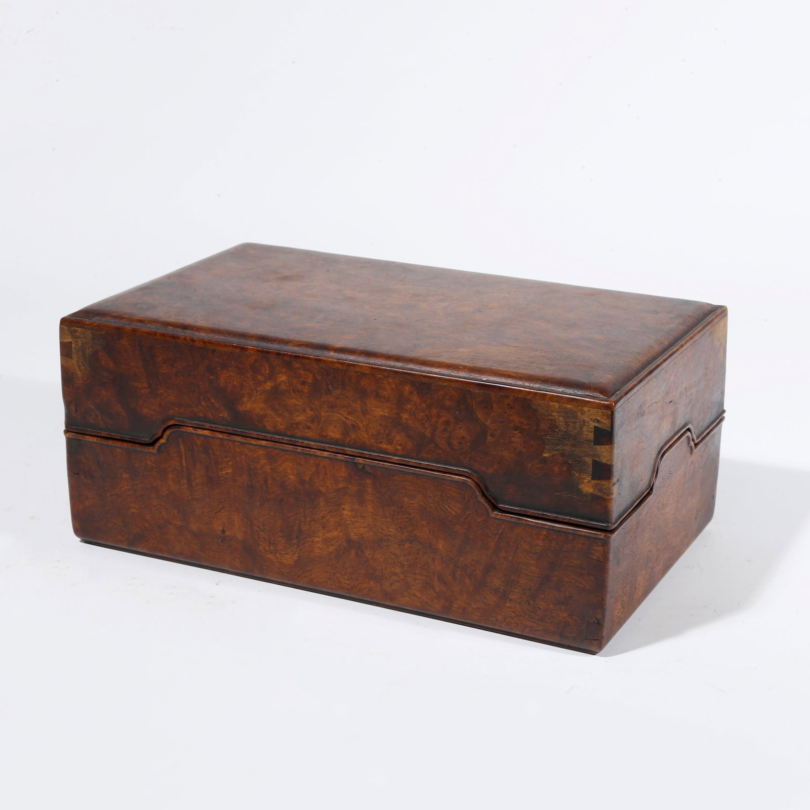 A BURL WOOD COVERED BOX (1 of 9)