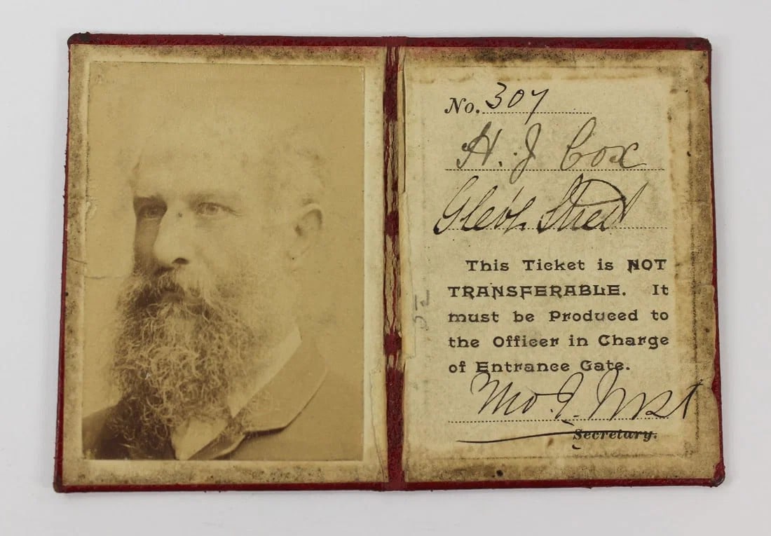AUSTRALIA 1894-5 PHOTO PASS 307 TO THE TASMANIA EXHIBITION, HOBART, EXTREMELY FINE FOR ISSUE: Australia 1894-5 Photo Pass 307 to the Tasmania Exhibition, Hobart, Extremely Fine for issue