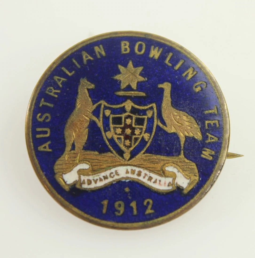 AUSTRALIA 1912 'AUSTRALIAN (LAWN) BOWLING TEAM' BADGE (1 of 1)