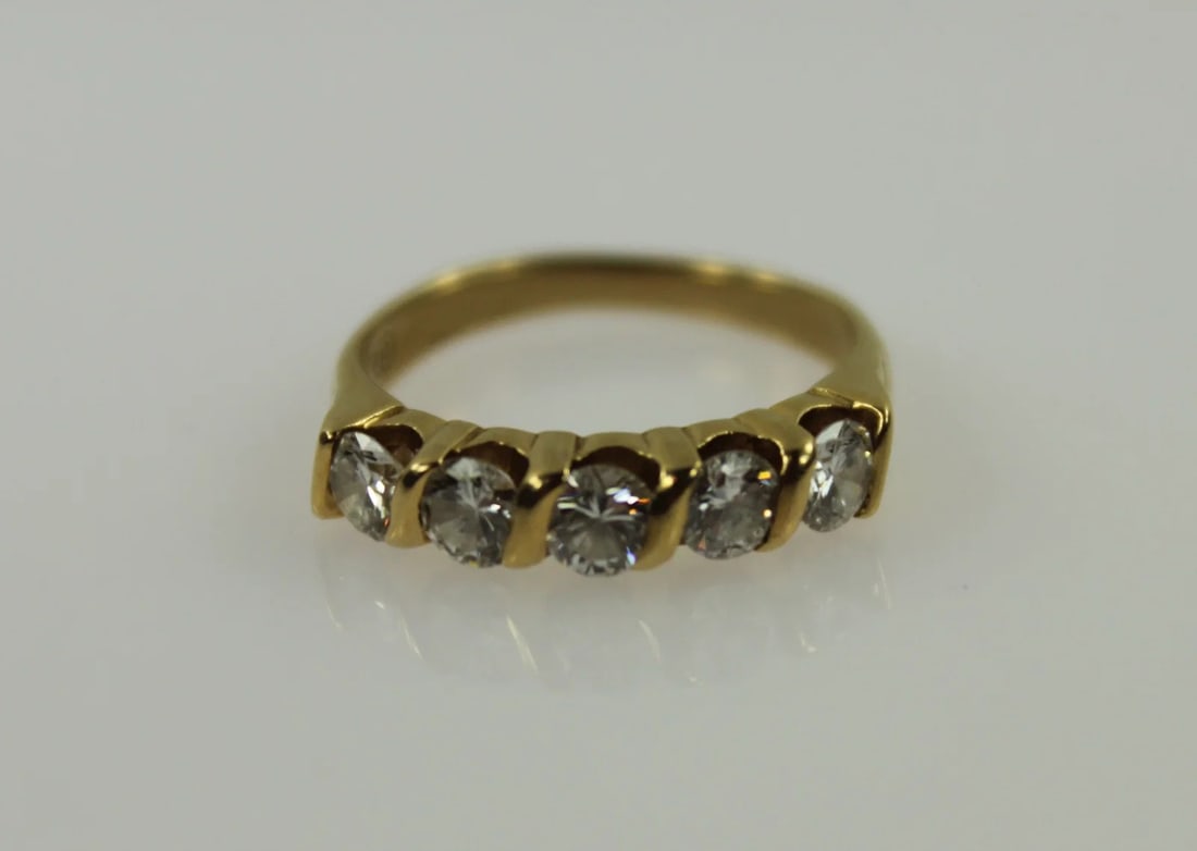 DIAMOND BRIDGE RING IN 18CT YELLOW GOLD (1 of 2)