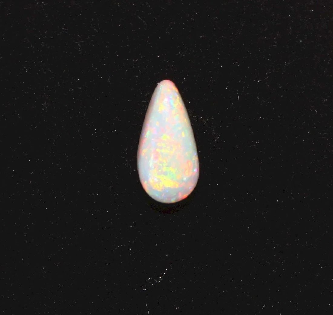 AUSTRALIAN TEARDROP SOLID SEMI-BLACK OPAL: Australian Teardrop Solid Semi-Black Opal