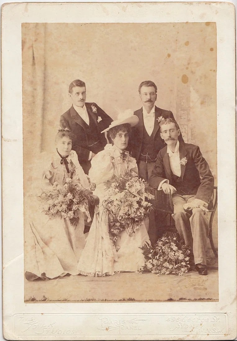 AUSTRALIA. 'PARIS PANEL' PHOTOGRAPH OF A SYDNEY WEDDING PARTY: Australia. 'Paris Panel' Photograph of a Sydney Wedding Party